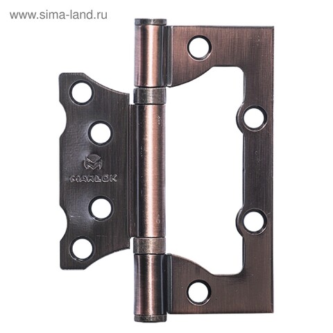 Петля накладная Марлок 100*75*2,0, цвет медь (гарантия - 6 месяцев)