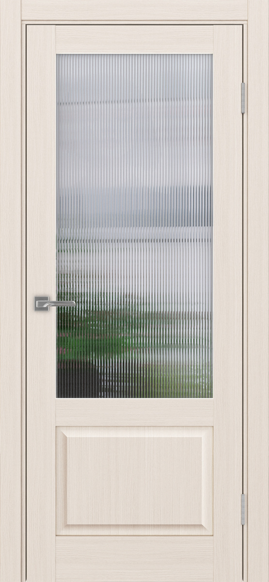 Дверь межкомнатная Оптима Порте Тоскана 640.21 ОФ3, цвет перламутровый ясень, экошпон, стекло мору