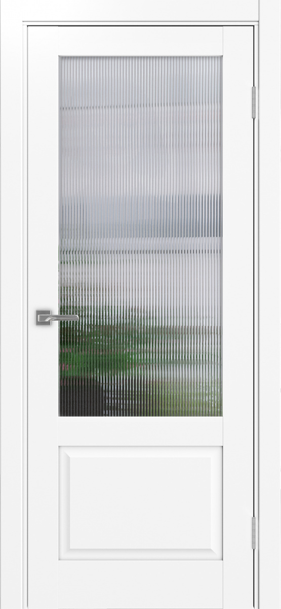Дверь межкомнатная Оптима Порте Тоскана 640.21 ОФ3, цвет белый снежный, экошпон, стекло мору