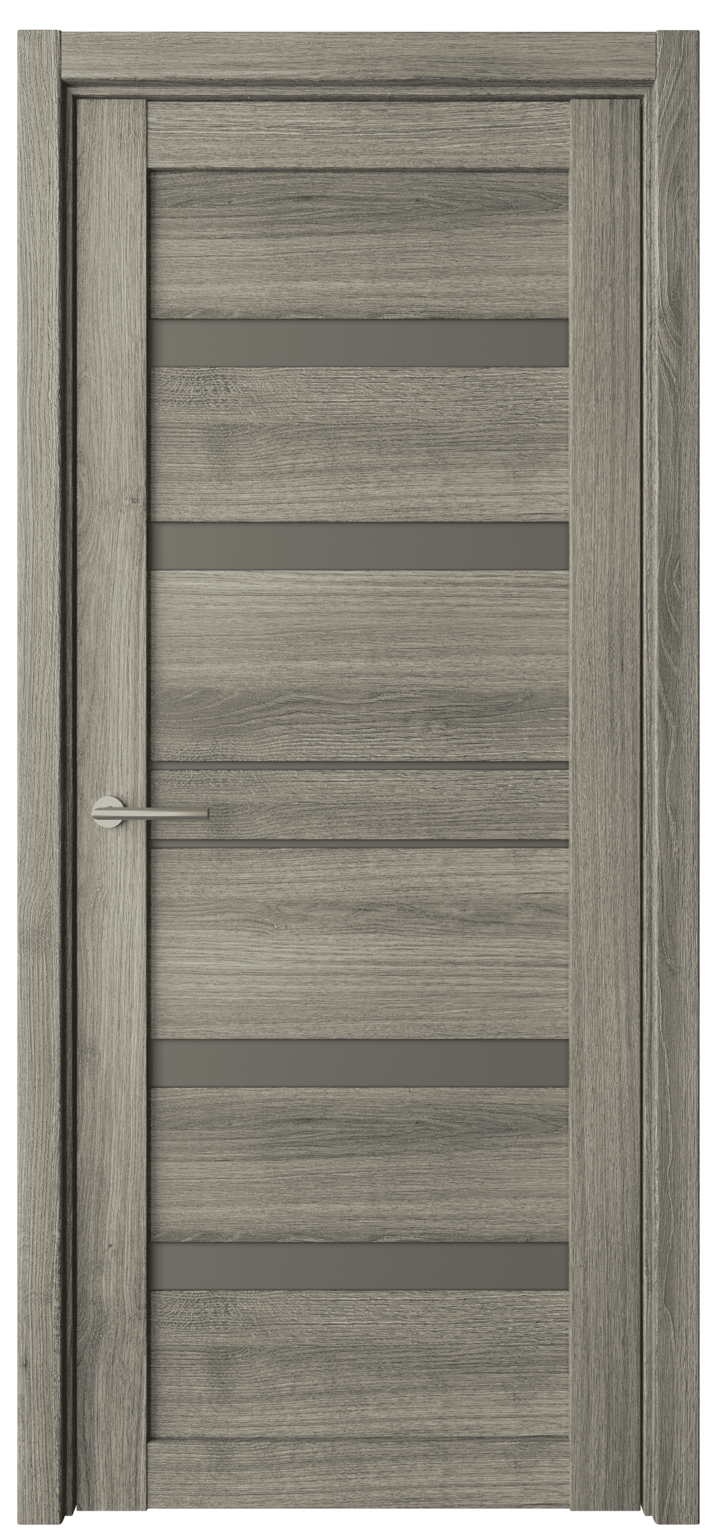 Дверь межкомнатная Альберо (Фрегат) Мегаполис Дрезден, цвет пепельный ясень, экошпон, стекло графит