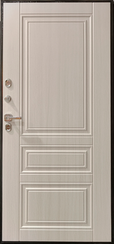 Термодверь входная ЗСД Сибирь Легенда V2, 2 замка, 1,4 мм металл, (черный мрамор+молочный дуб) #3