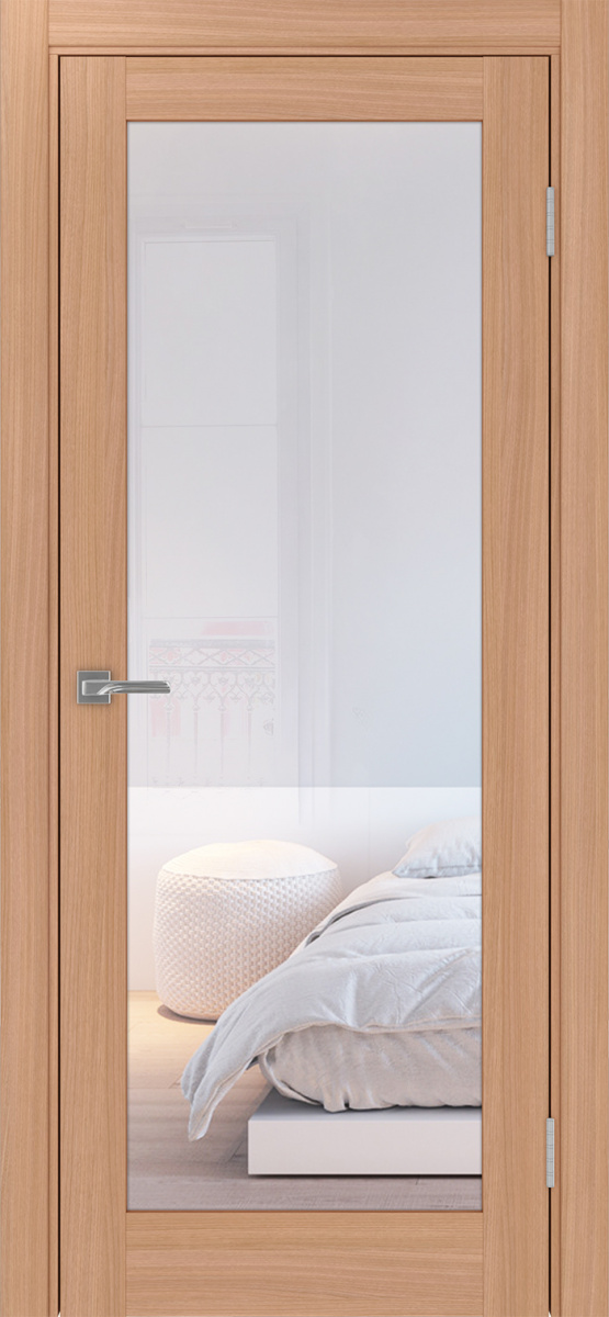 Дверь межкомнатная Оптима Порте Турин 501.2, цвет темный ясень, экошпон, стекло прозрачное