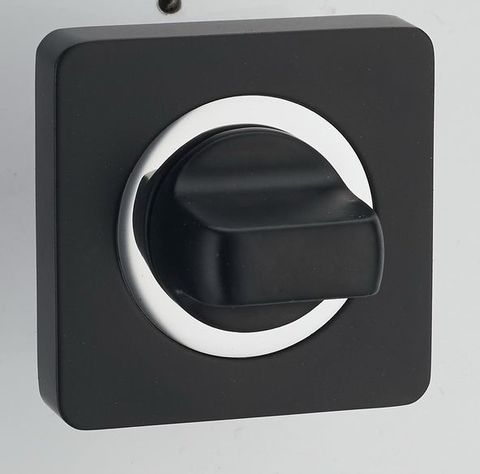 Завертка квадрат Ренц INBK 02 B/CP, цвет черный/хром к ручкам Фиоре INDH 425-02 B/CP, Арона INDH 96-02 B/CP (гарантия - 5 лет)