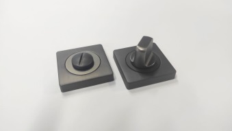 Завертка квадрат Инерта FZ14-196 GR, цвет графит к ручкам FZ14-157 GR (гарантия - 12 месяцев)