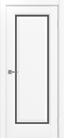 Дверь межкомнатная Оптима Порте Тоскана Нео 601С.21, цвет белый снежный, экошпон, стекло графит