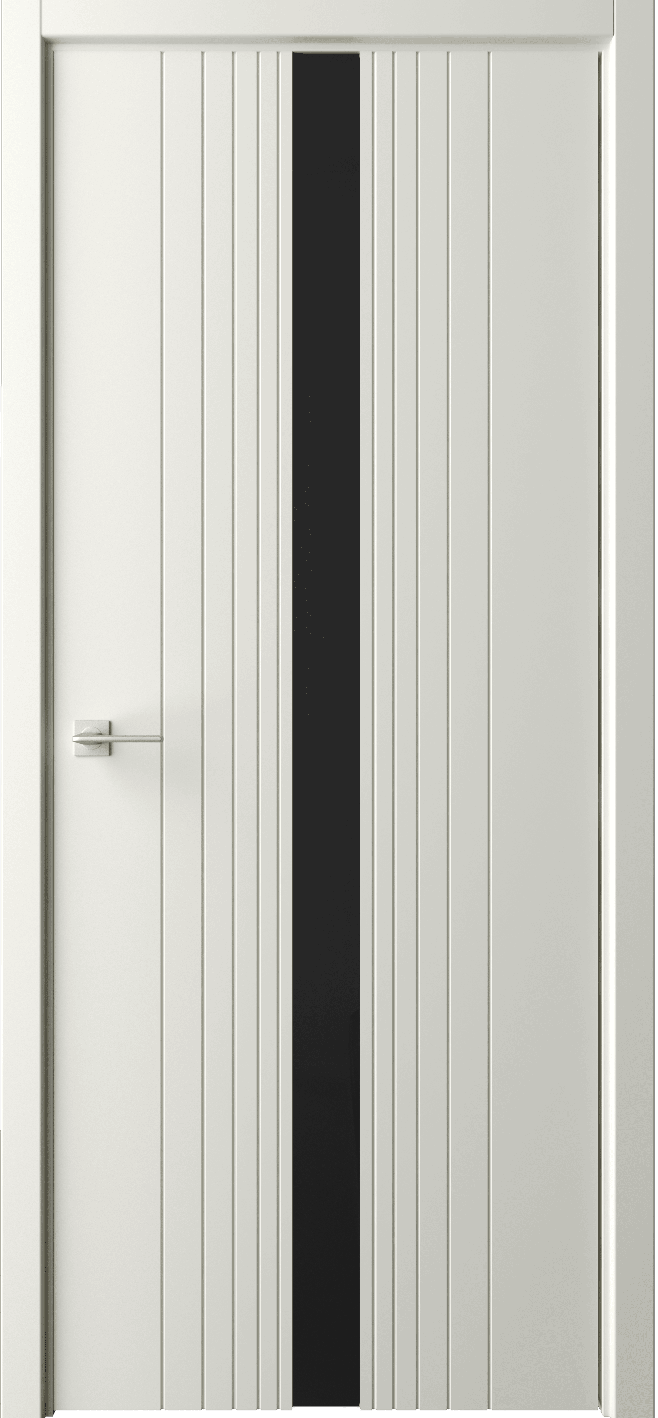 Дверь межкомнатная Альберо (Фрегат) Геометрия (Эмаль) Геометрия-8 (предустановлена магнитная защелка хром/никель матовый), цвет латте, эмаль, стекло черное