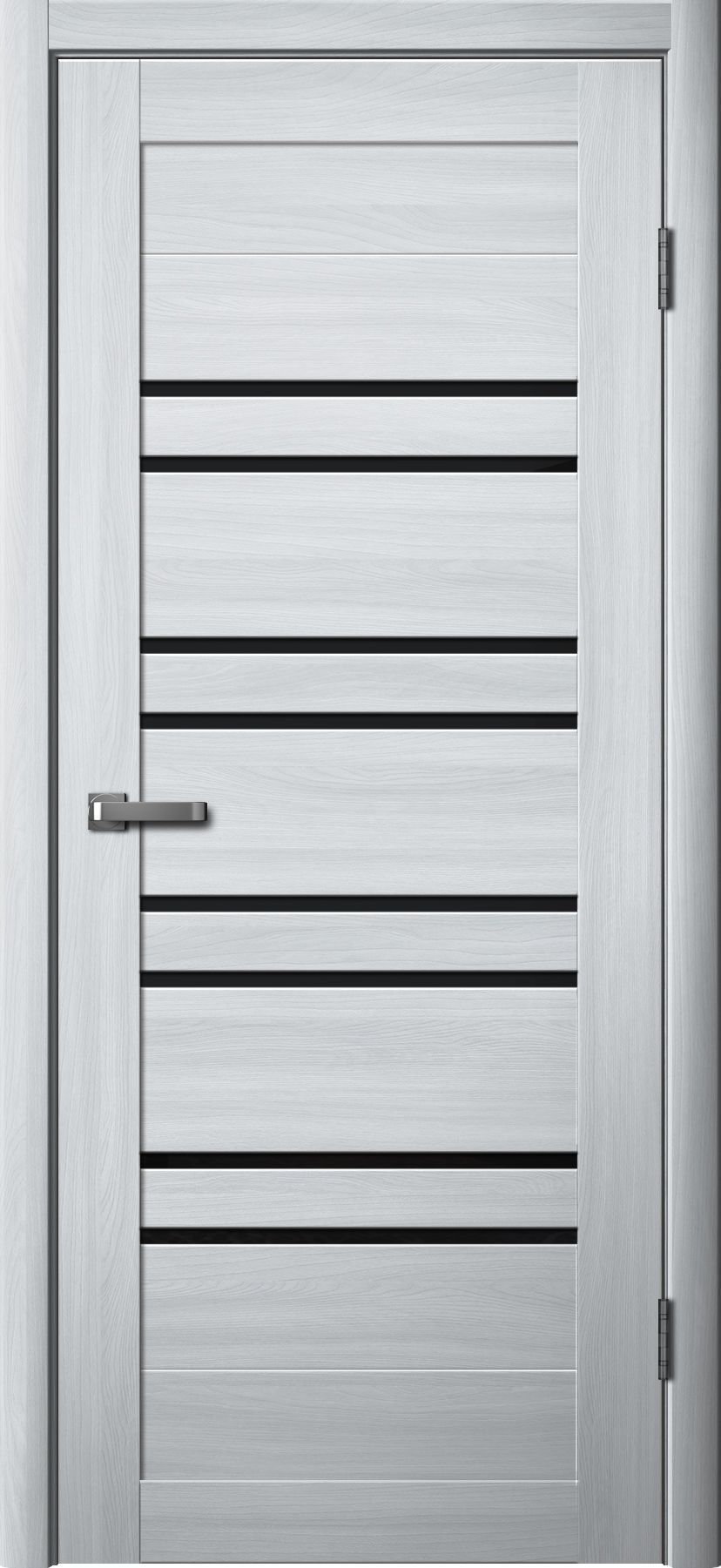 Дверь межкомнатная Ла Стелла 282, цвет пепельный ясень, экошпон, стекло черное