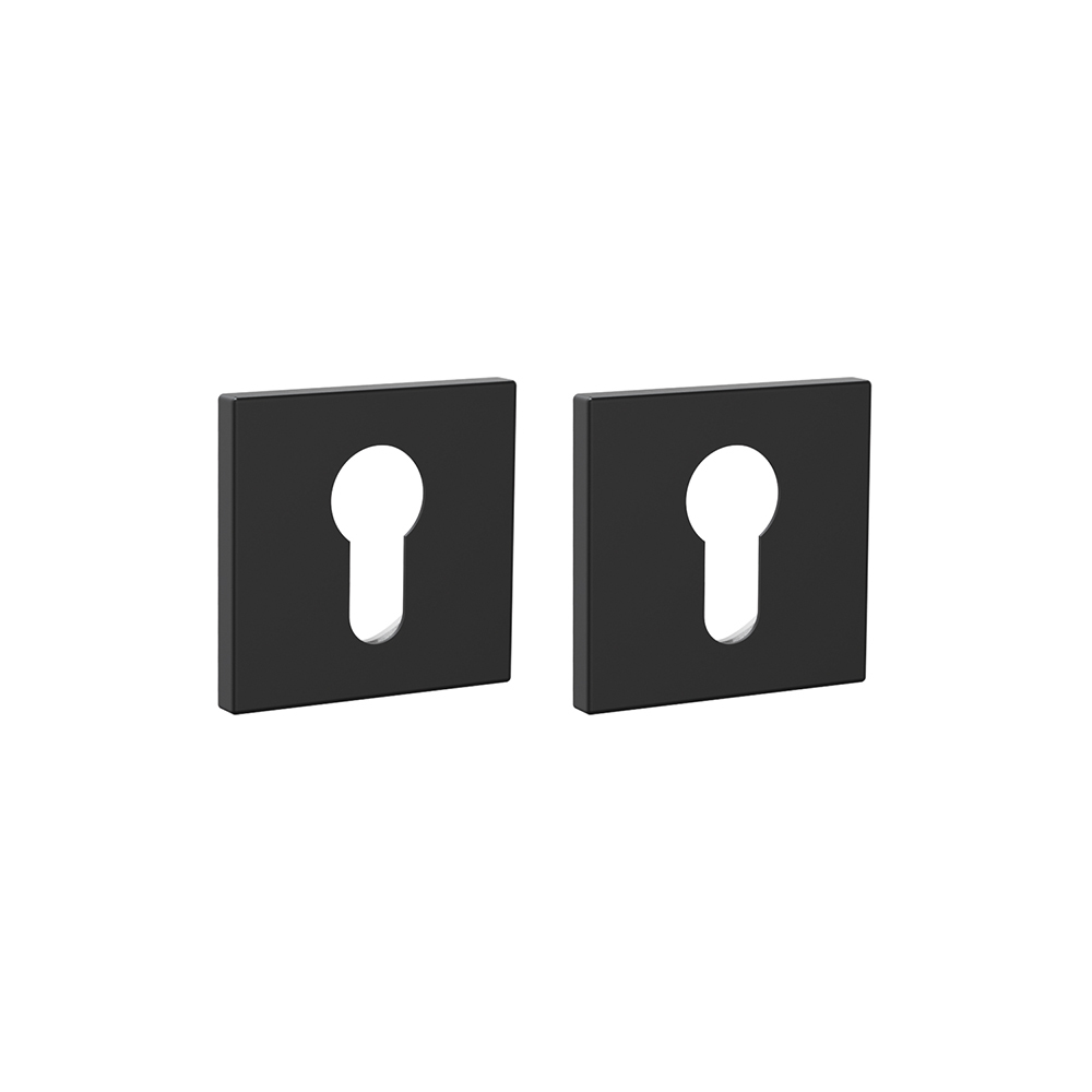 Накладка квадрат на цилиндр Пунто ET.K.ARC.Q52 (ET ARC) BL-24, цвет черный (гарантия - 12 месяцев)