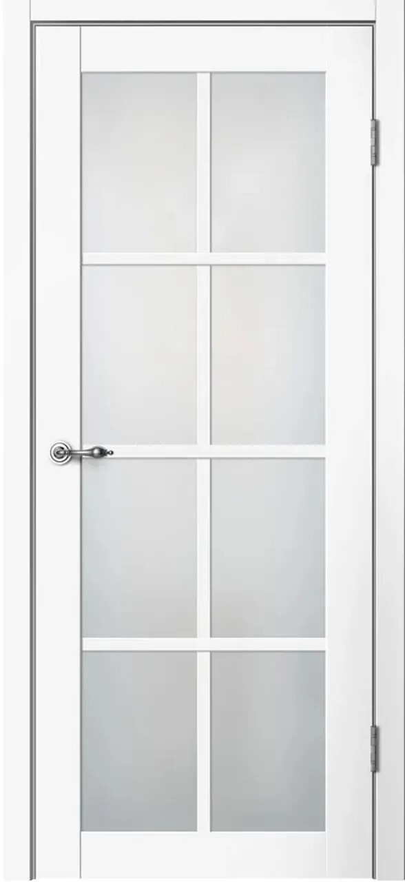 Дверь межкомнатная Сибирь Профиль Классик C5 ПО, цвет белый, эмалит, остекленная