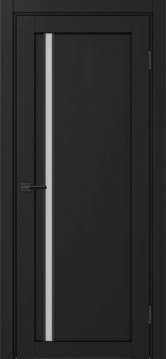 Дверь межкомнатная Оптима Порте Турин 527.121 АПС молдинг SB, цвет антрацит, экошпон, стекло мателюкс
