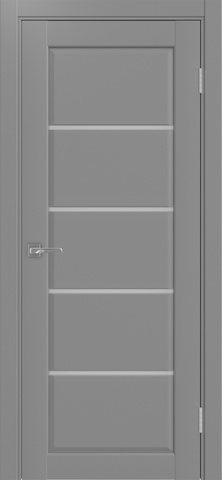 Дверь межкомнатная Оптима Порте Сицилия 710.12, цвет серый, экошпон, стекло мателюкс