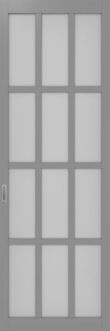 Перегородка межкомнатная Оптима Порте 104b.2222, цвет серый, экошпон, стекло мателюкс (за 1 кв.м)