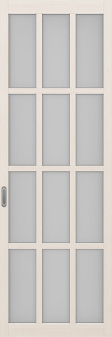 Перегородка межкомнатная Оптима Порте 104b.2222, цвет перламутровый ясень, экошпон, стекло мателюкс (за 1 кв.м)