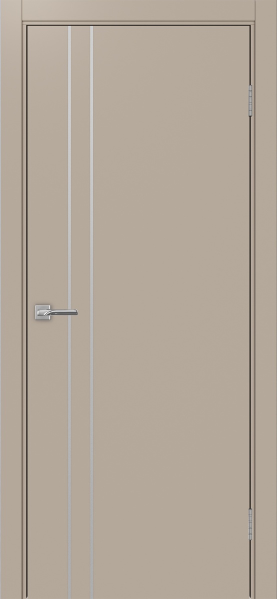 Дверь межкомнатная Оптима Порте Неаполь 205 молдинг SC (кромка ПВХ в цвет полотна с 4х сторон с врезкой под замок Морелли М1895 (М1885)), цвет мокко, экошпон, глухая