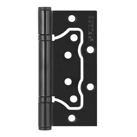 Петля универсальная без врезки Фуаро IN4500W-BL BL (500-2BB/BL 100x2,5) блистер, цвет черный матовый (гарантия - 2 года)