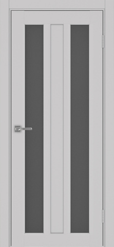 Дверь межкомнатная Оптима Порте Парма 413.212, цвет пепельный, экошпон, стекло графит