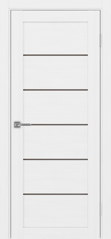 Дверь межкомнатная Оптима Порте Турин 506.12, цвет белый лед, экошпон, стекло бронза